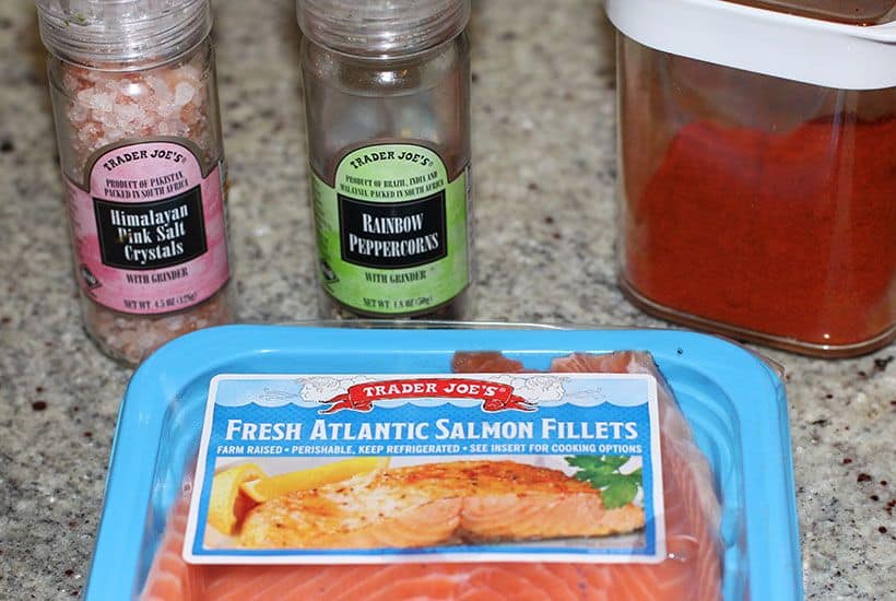 Super Simple and delicious broiled salmon recipe - ingredients: salmon, salt, pepper, smoked paprika (recommended but optional)