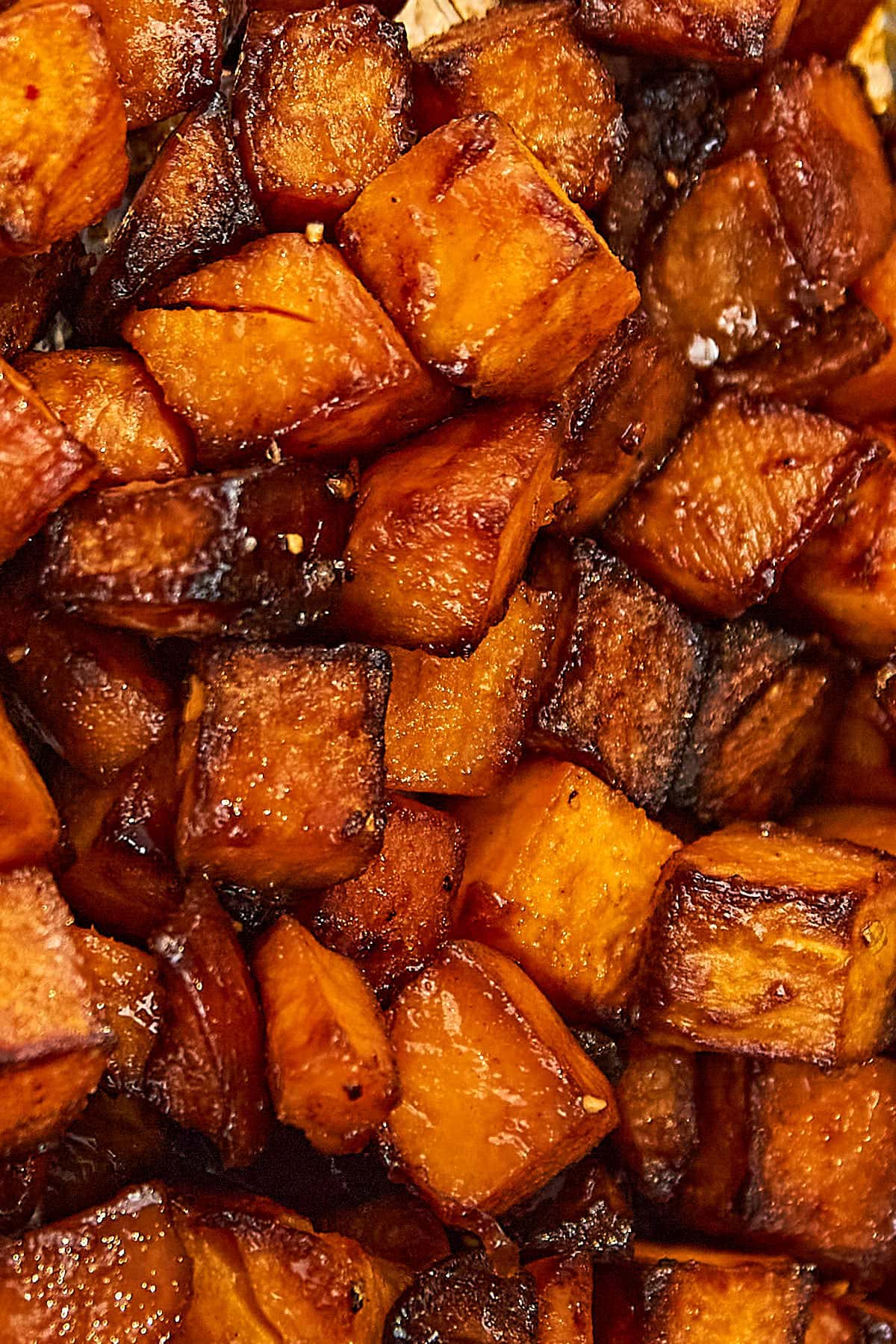 Honey Roasted Sweet Potatoes fresh out of the oven