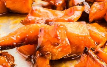Perfectly honey roasted sweet potatoes