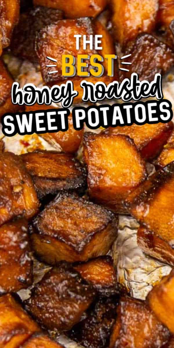 These savory and sweet honey roasted sweet potatoes are packed with flavors. #cheerfulcook #oven #healthy #easy #recipe #honey #best #salad #seasonal ♡ cheerfulcook.com via @cheerfulcook