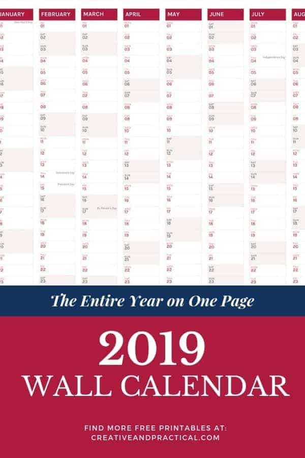 The BEST Free 2019 Wall Calendar - The Cheerful Cook The BEST Free 2019 Wall Calendar - The Cheerful Cook