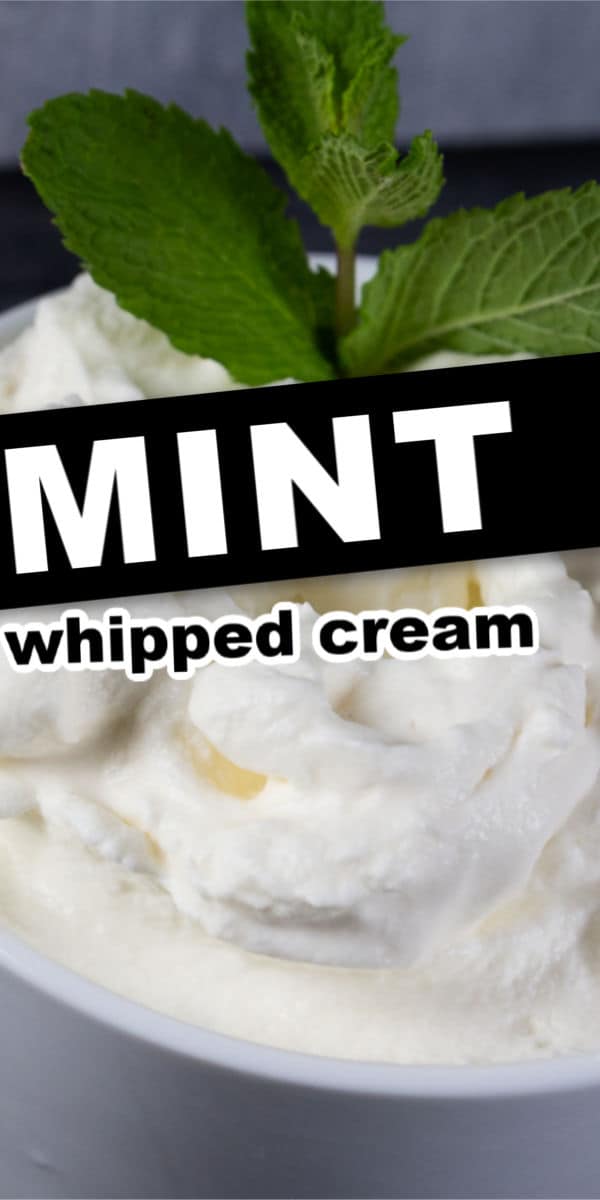This mint whipped cream is a real crowd pleaser. Just three ingredients and 15 minutes of prep time and you can jazz up your desserts, fresh fruits, waffles,  pancakes, or waffles. No MSG or preservatives here. #fresh #frosting #desserts #glutenfree #topping #freshcream #recipe ♡ cheerfulcook.com via @cheerfulcook