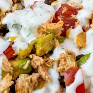 Super Easy Buffalo Chicken Salad with Ranch Dressing