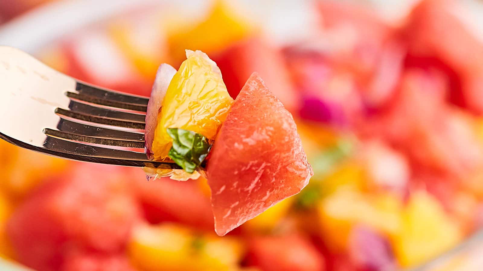 Watermelon and Orange Salad recipe by Cheerful Cook.