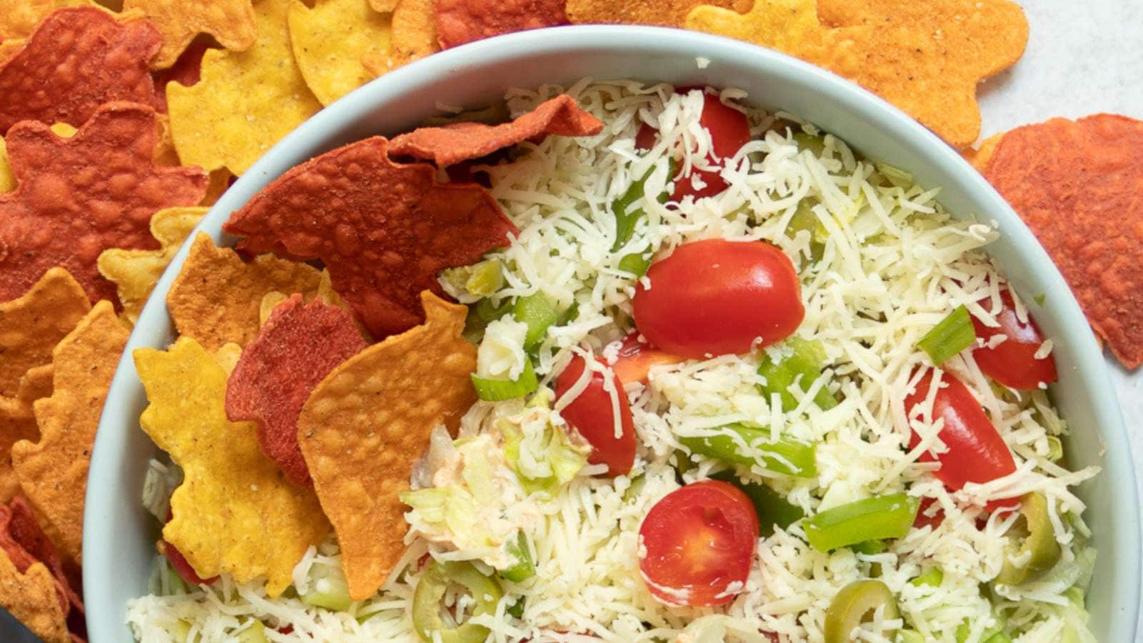 Taco Dip recipe by Cheerful Cook.