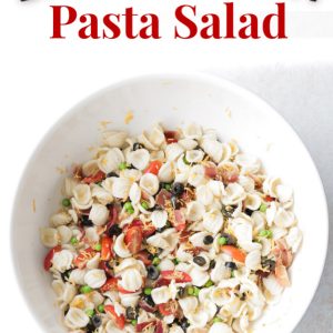Easy Summer Pasta salad with bacon and ranch dressing