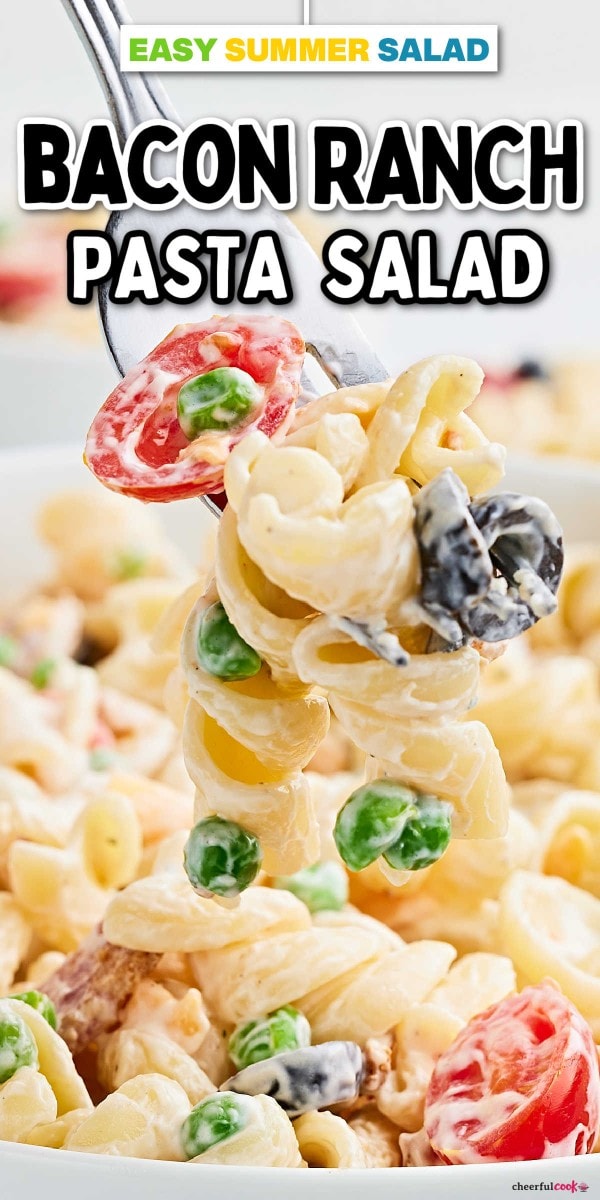 The best Bacon Ranch Pasta Salad recipe.