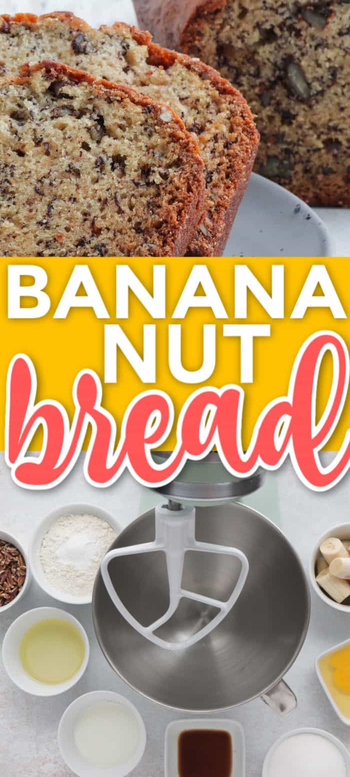 Learn how to make the perfect sweet and moist banana nut bread. It's a delicious midday snack or with a bit of cream cheese an easy breakfast option. #cheerfulcook #bananabread #banana #recipe #easy #baking #buttermilk ♡ cheerfulcook.com via @cheerfulcook
