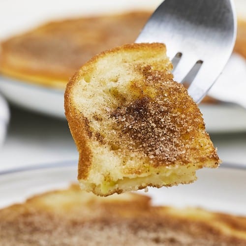 A forkful of German Apple Pancakes.