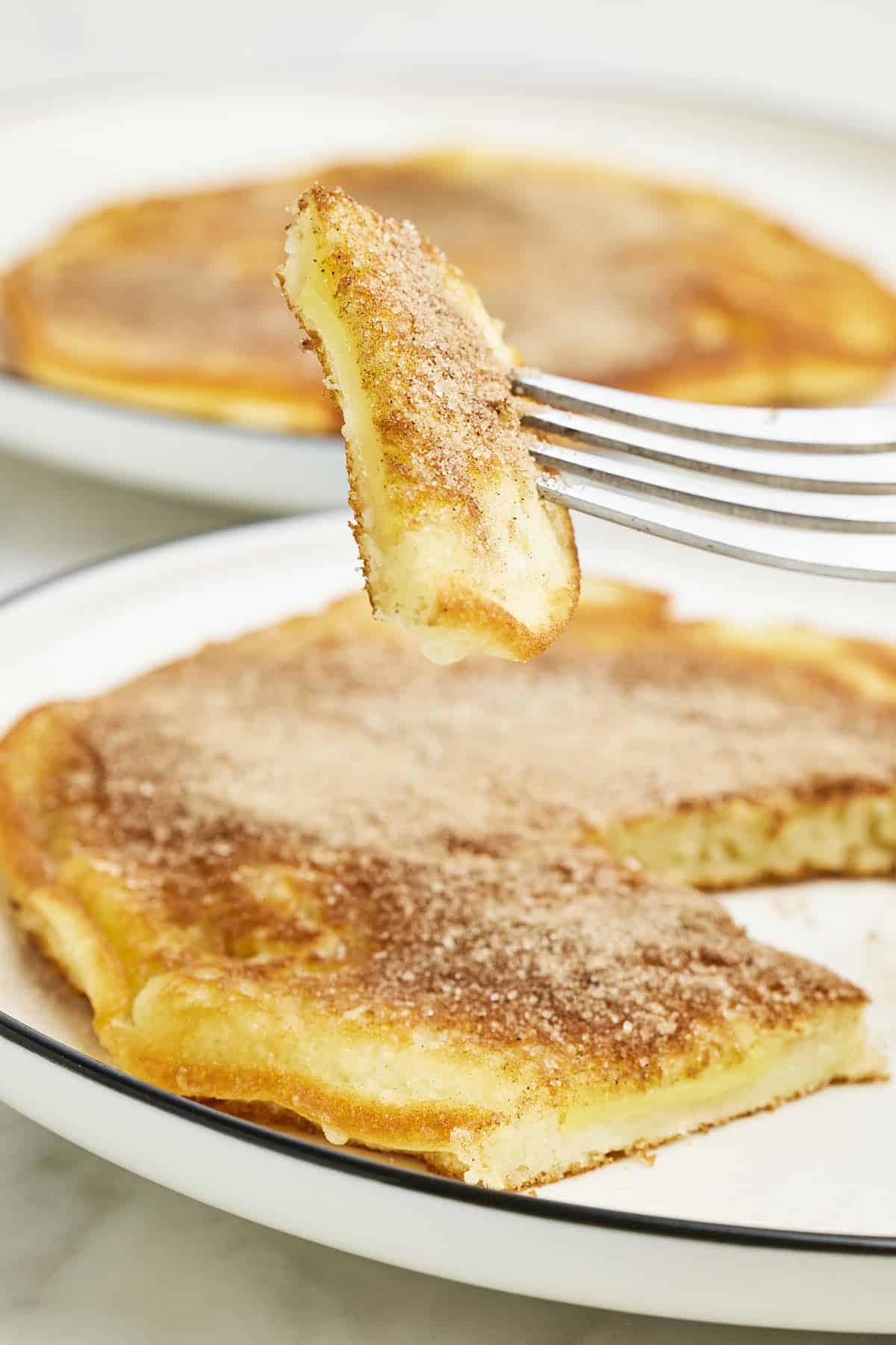 A forkful of Apple Pancakes.