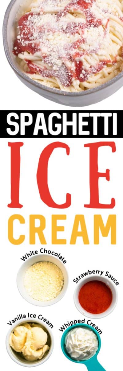Spaghetti Ice Cream - A fun family ice cream treat