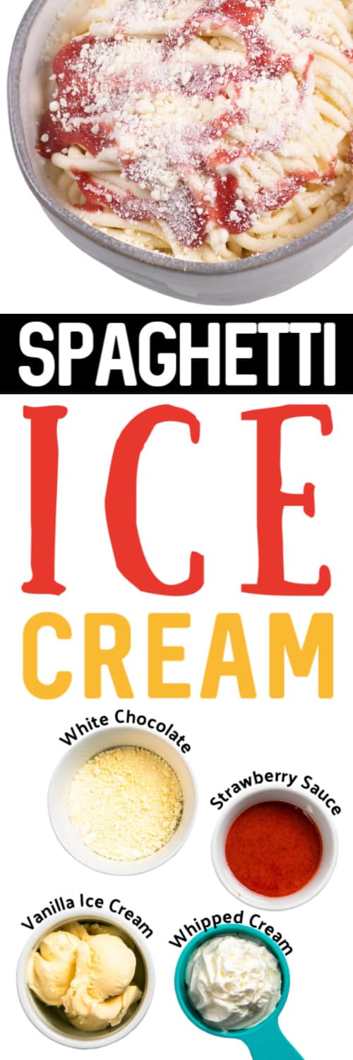 Spaghetti Ice Cream is a fun and easy to make German ice cream treat that is as much fun to make as it is to eat! #cheerfulcook #spaghettieis #icecream #germany #dessert ♡ cheerfulcook.com via @cheerfulcook