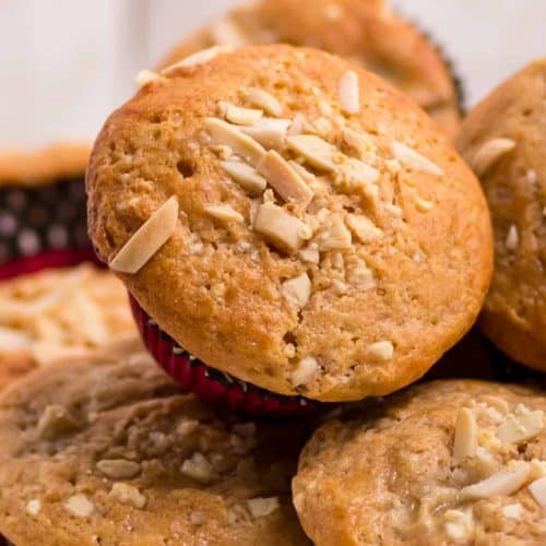 A plate of freshly baked Banana Bread Muffins