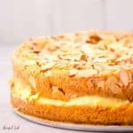Freshly baked German Bee Sting Cake (Bienenstich)