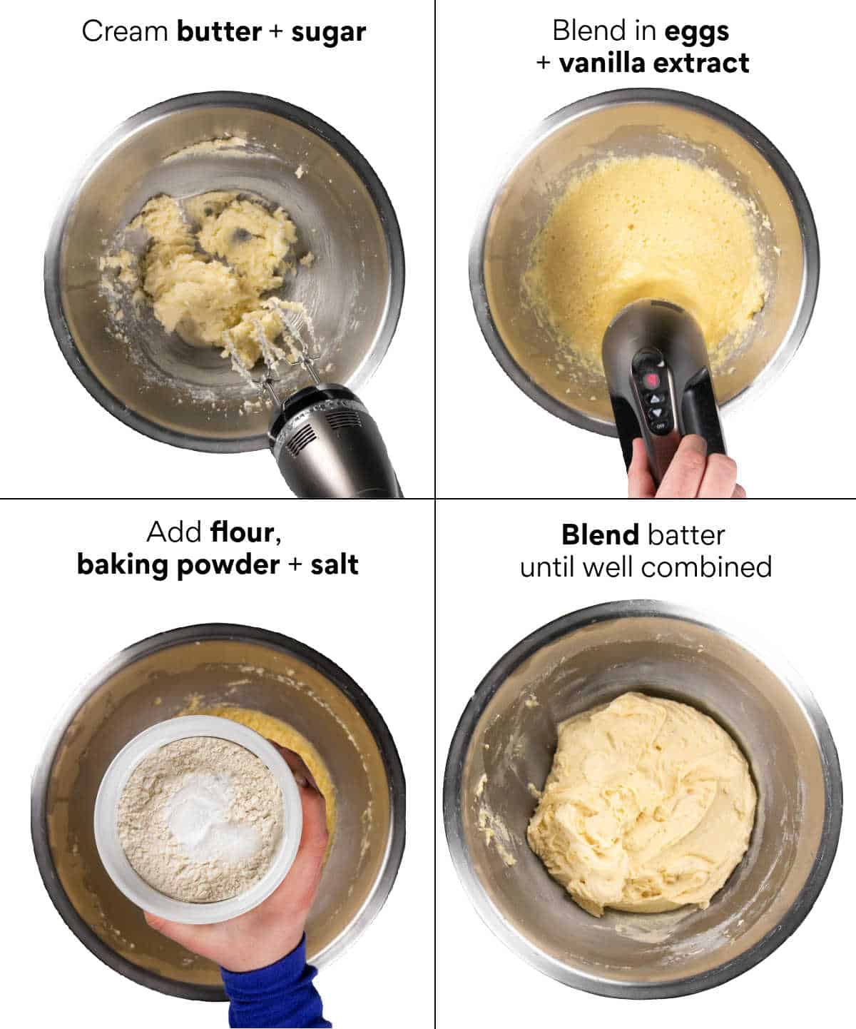 Instructions how to make the base cake for the Streuselkuchen.