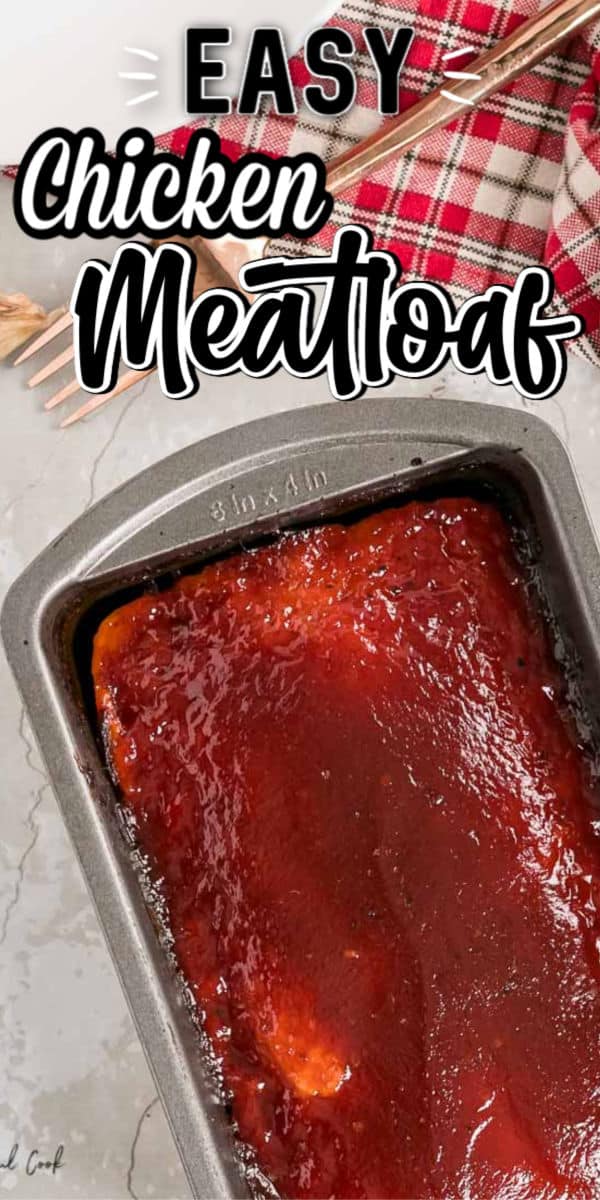 Juicy, tender chicken meatloaf with a coating of zesty barbecue sauce. It's perfect comfort food for busy days. #cheerfulcook #chicken #meatloaf #comfortfood ♡ cheerfulcook.com via @cheerfulcook