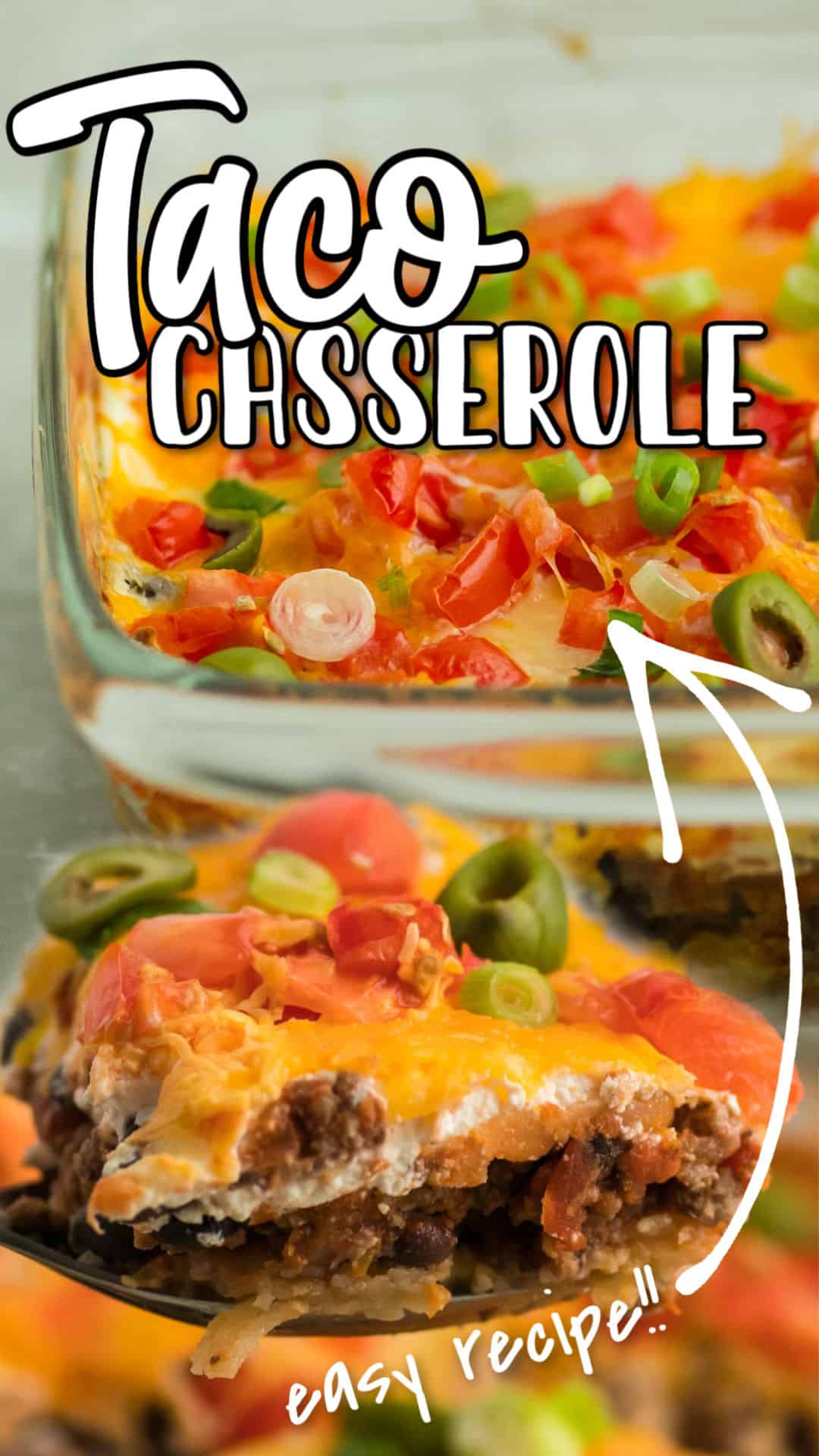 Spice up taco night with this easy Taco Casserole recipe! Even the kids at the table will be asking for seconds of this spin on a Mexican favorite. #cheerfulcook #casserole #taco #comfortfood ♡ cheerfulcook.com via @cheerfulcook