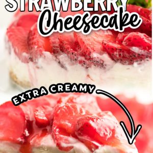 Creamy No Bake Strawberry Cheesecake Recipe