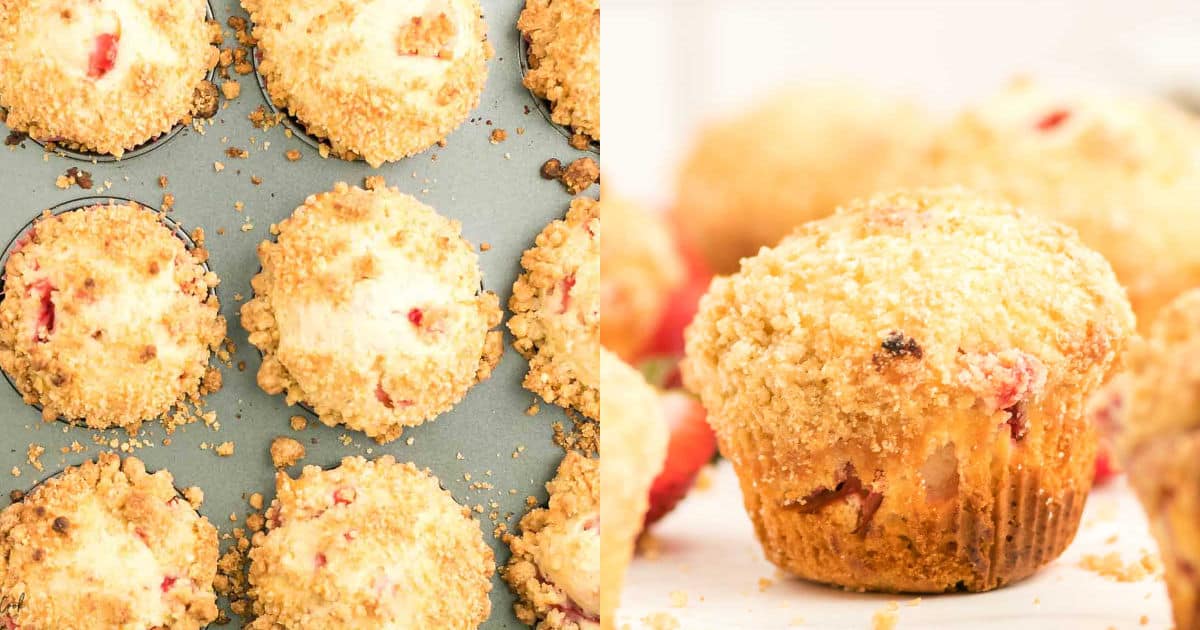 Easy Strawberry Muffins with Streusel Crumb Topping The Cheerful Cook