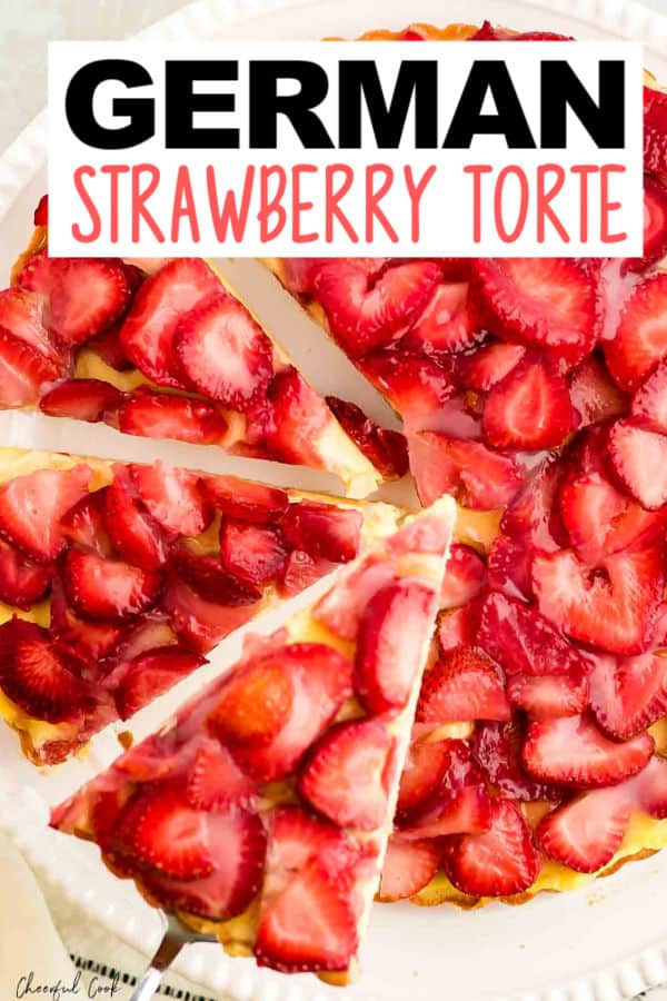 
Strawberry Torte is a classic German summer dessert. A light, airy, moist sponge cake with a vanilla pudding cream filling and topped with fresh, juicy glazed strawberries. #cheerfulcook #strawberry #torte #erdbeerkuchen #Germanfood ♡ cheerfulcook.com
 via @cheerfulcook