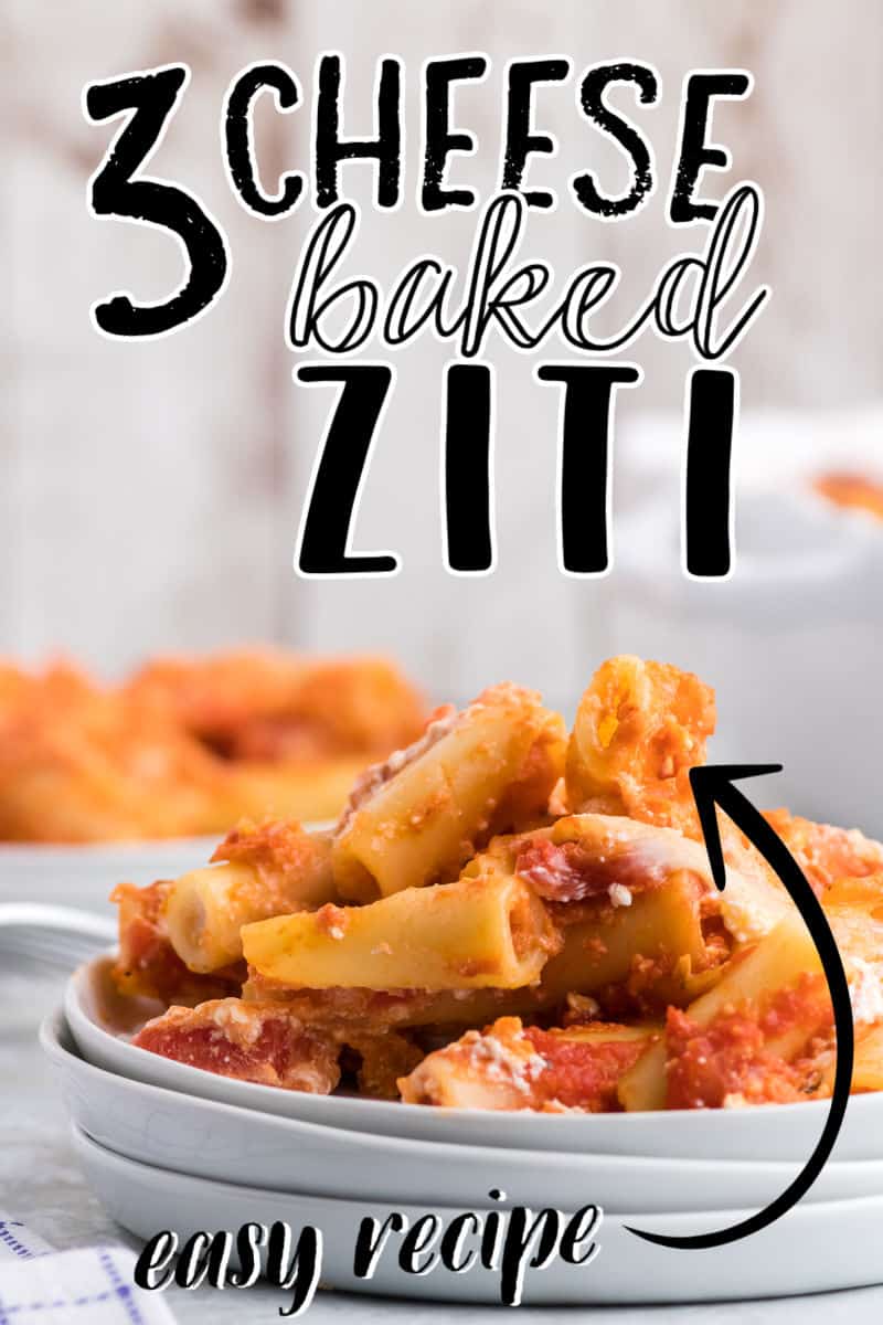 Baked Ziti is one of these incredibly delicious, foolproof, evergreen pasta recipes everybody loves. Tender pasta in a rich and creamy, cheesy tomato sauce and finished with more deliciously gooey cheese. #cheerfulcook #pasta #bakedziti #casserole #withricotta #recipe #meatless  via @cheerfulcook