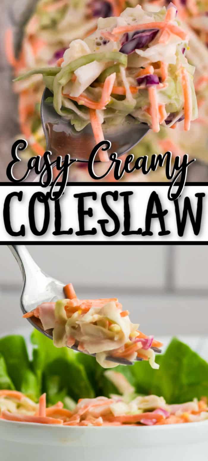 Crispy, crunchy coleslaw in a creamy lemony dressing. It's the perfect, easy to make,  summer side dish. #cheerfulcook #sidedish #coleslaw #koolsa  via @cheerfulcook
