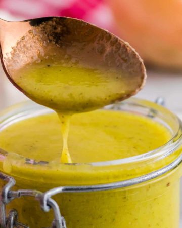 a spoonful of homemade Italian dressing