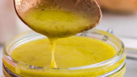 a spoonful of homemade Italian dressing