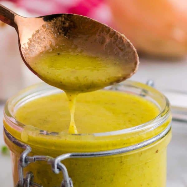 a spoonful of homemade Italian dressing
