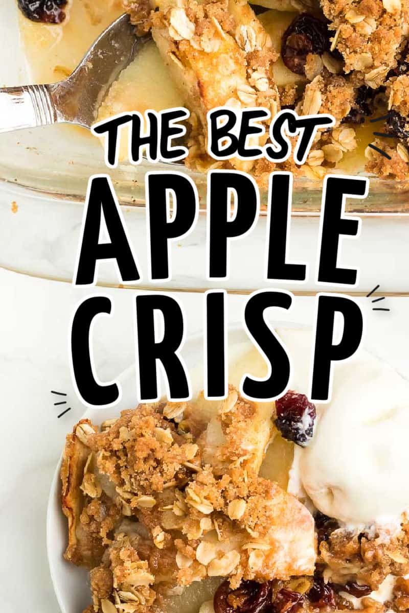 Apple Crisp is the kind of homemade dessert that tastes like a million bucks but doesn't take a lot of time and effort. Tender apples with a warm gently spiced crispy crumble topping. Perfect to kickstart fall! Apple Crisp Recipe | Easy Apple Crisp with Oats | Apple Dessert #cheerfulcook #applecrisp #fall #easydessert via @cheerfulcook