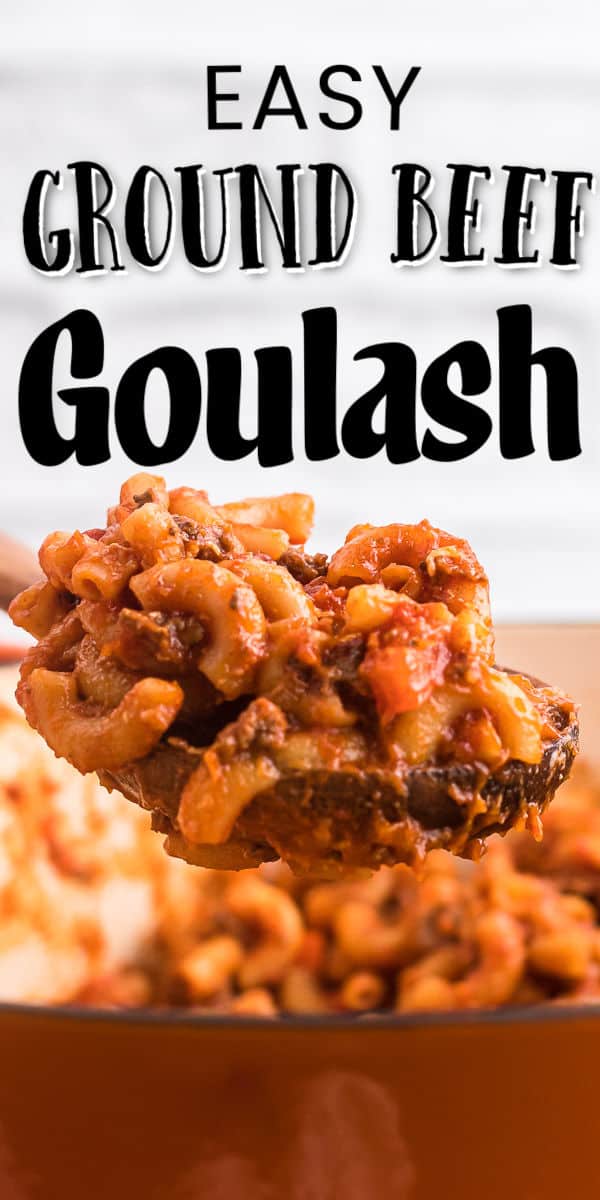 This EASY American Goulash recipe is made with ground beef, a deliciously spiced tomato sauce, tender pasta, and is topped with Cheddar cheese. Ground Beef Goulash | American Goulash #cheerfulcook #groundbeef #macaroni cheerfulcook.com via @cheerfulcook