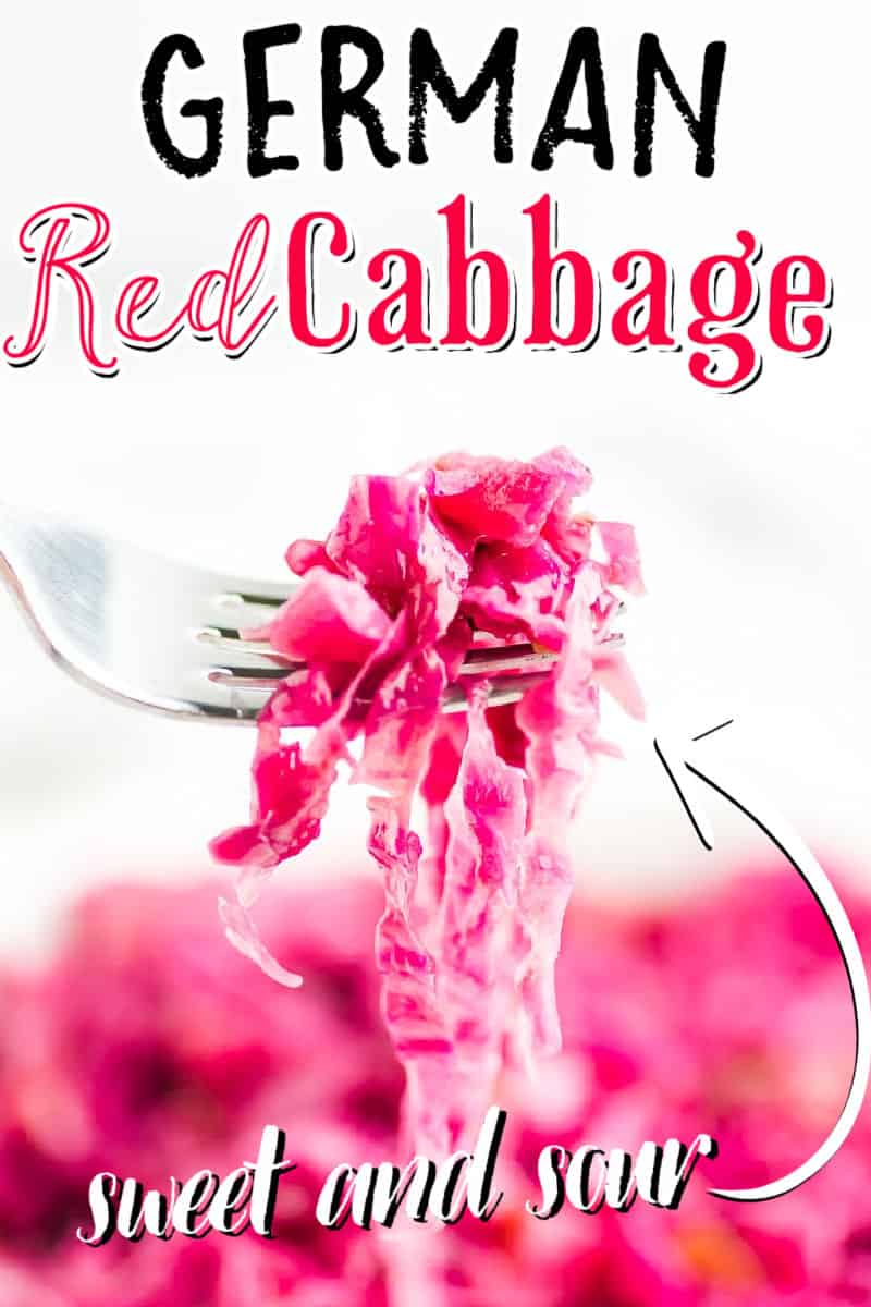 German Red Cabbage ('Rotkohl') is one of the most popular German side dishes. Beautiful purple-red cabbage is cooked tender and seasoned until it strikes the perfect balance between sweet and sour.  #cheerfulcook #redcabbage #rotkohl #sidedish #german #recipe #easy #oktoberfest via @cheerfulcook