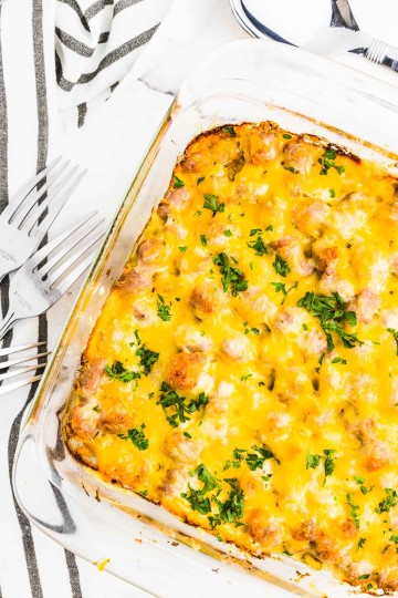 Easy Sausage and Hash Brown Breakfast Casserole - Cheerful Cook