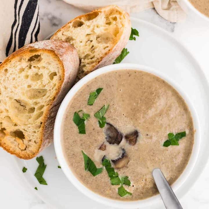 Homemade Mushroom Soup - Cheerful Cook