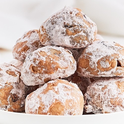 A plate of Butterball Cookies.
