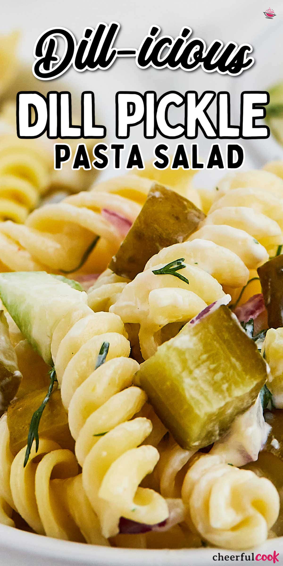 Get ready to satisfy your dill pickle cravings with this creamy and delicious pasta salad recipe! Bursting with tangy dill pickle flavor, this dish is sure to become a new favorite among your friends and family. Perfect for picnics, potlucks, or any occasion that calls for a little bit of fun and cheer, this recipe is quick and easy to prepare, making it a crowd-pleaser for any gathering. #cheerfulcook #dillpickle #pastasalad #yum #potluckideas #easyrecipe via @cheerfulcook