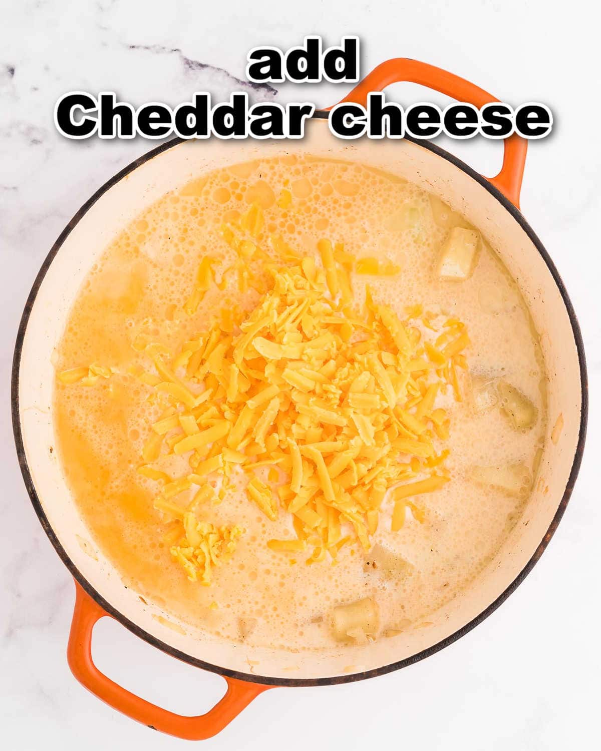 Step: Add cheese.