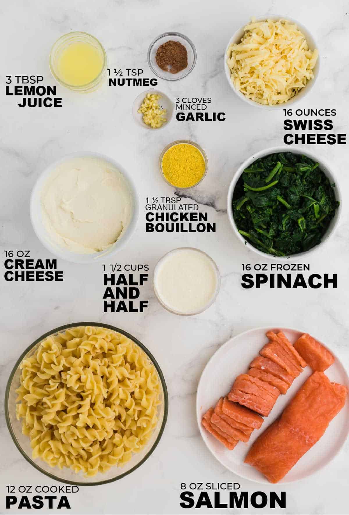 ingredients needed to make a salmon casserole