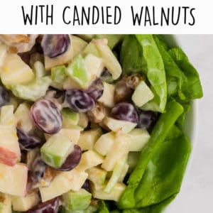 Classic New York Waldorf Salad with Candied Walnuts