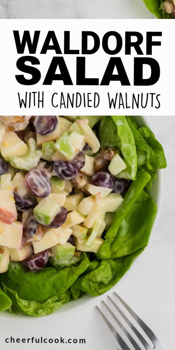 Classic New York Waldorf Salad with Candied Walnuts