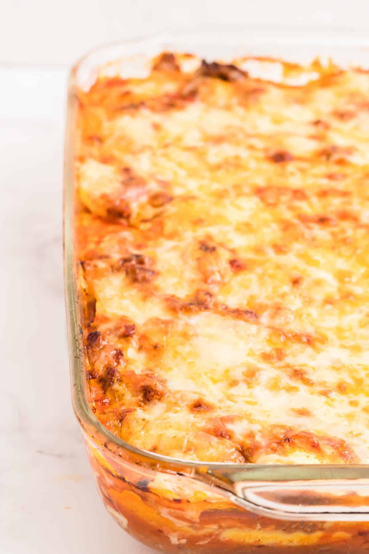Our Lazy Lasagna straight out of the oven