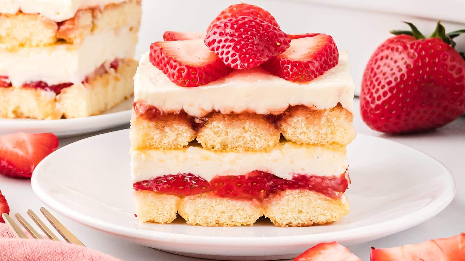 Strawberry Tiramisu recipe by Cheerful Cook.