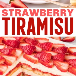 Strawberry Tiramisu recipe by Cheerful Cook.