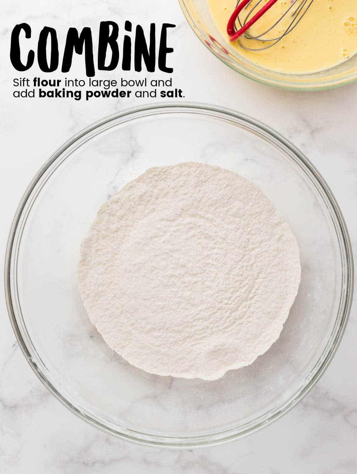 Process Step: Combine the dry ingredients in a large bowl.