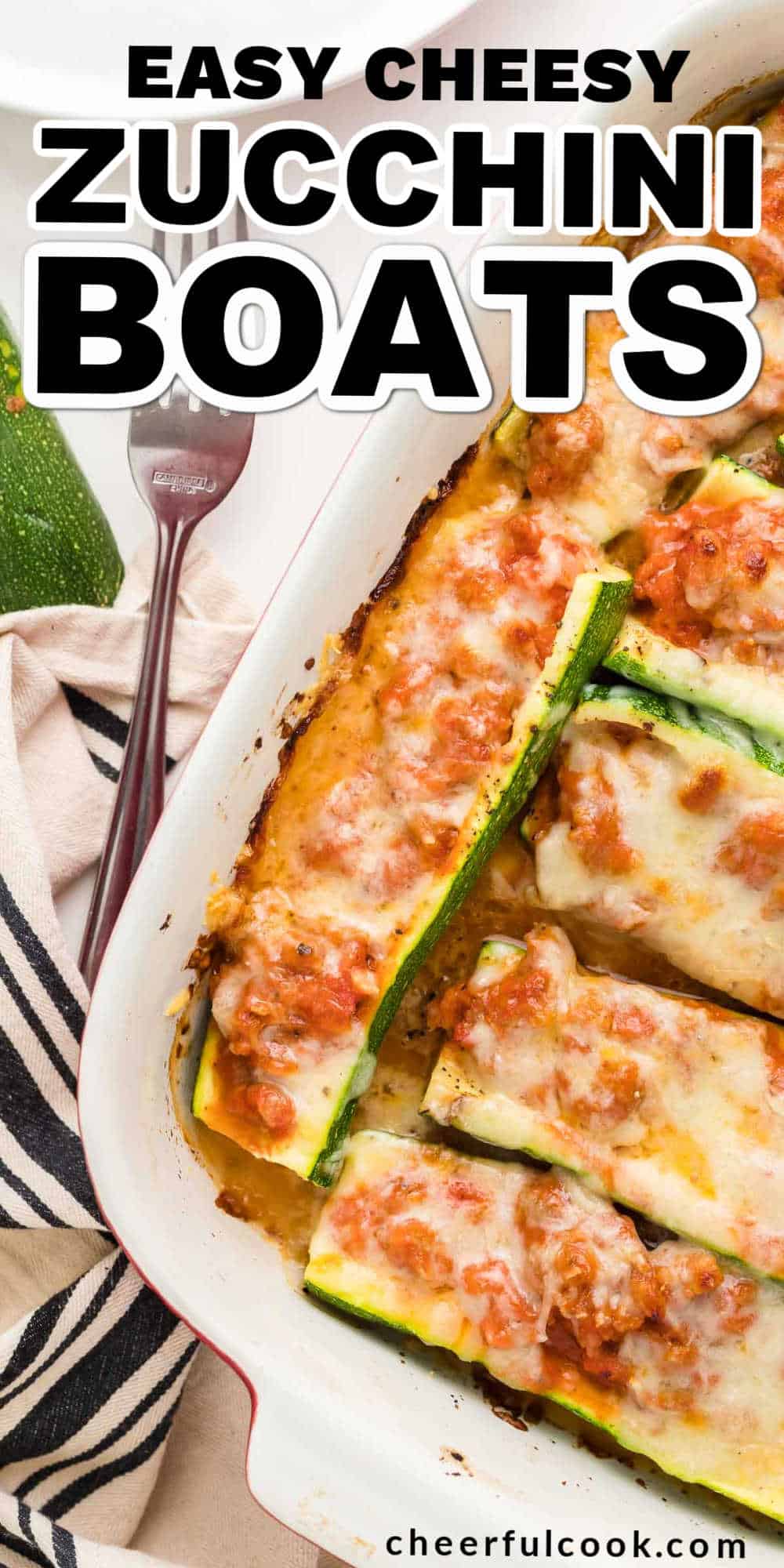 Sausage and cheese stuffed Zucchini Boats are one of our favorite summer dinner recipes. With just 5 ingredients and in less than 45 minutes you have a dinner ready that will leave bellies full and plates empty. Easy Zucchini Boats | Sausage Stuffed Zucchini Shells Recipe | Zucchini Dinner Recipe #cheerfulcook #zucchini #dinner #easy #stuffedzucchini via @cheerfulcook