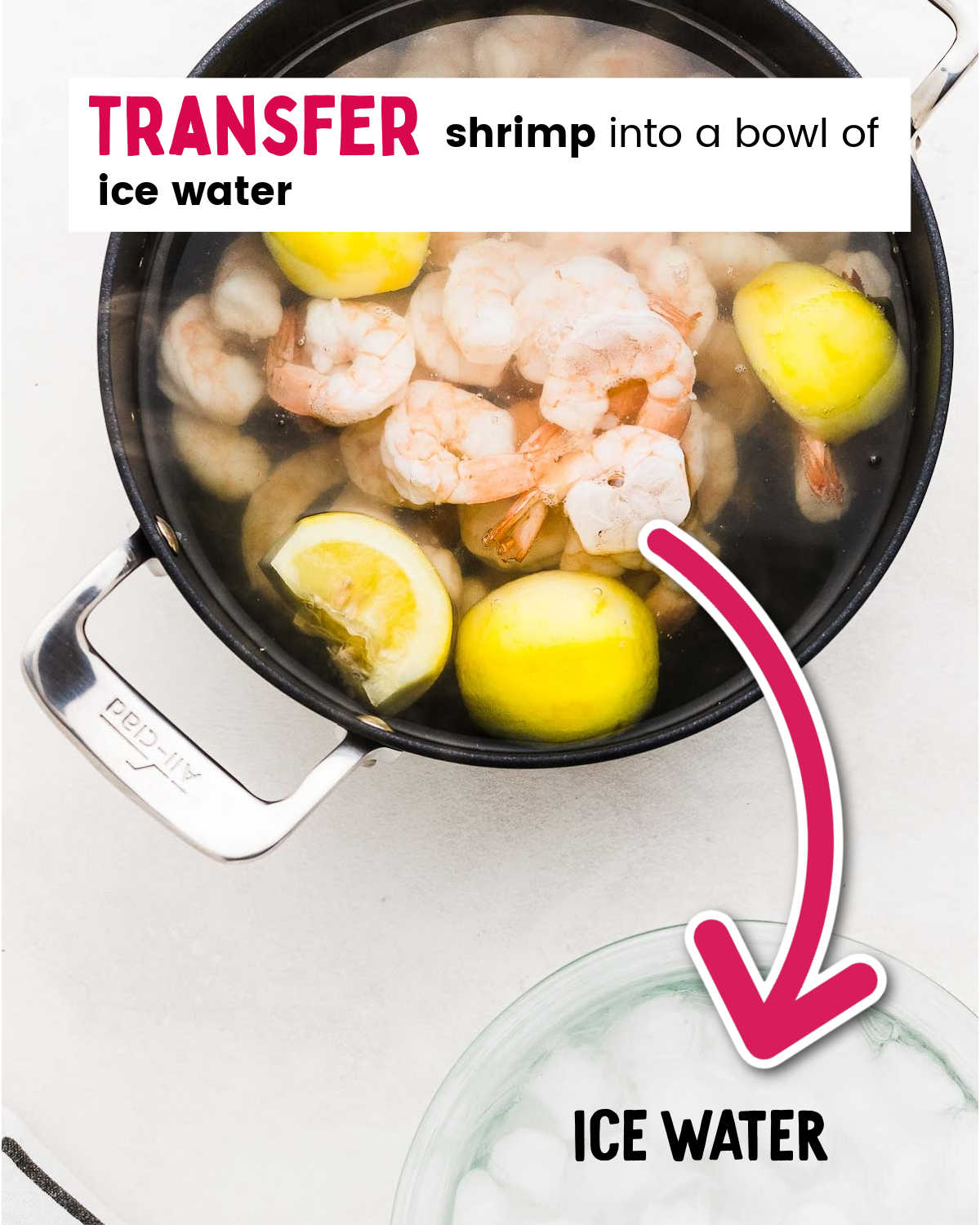 Process Step: Move shrimp to ice water.
