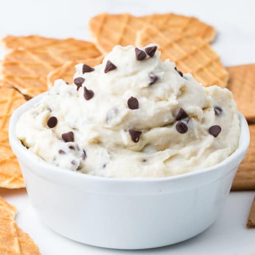 Cannoli Dip in a white bowl.