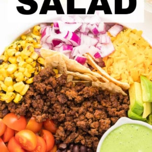 The Best Taco Salad With Creamy Cilantro Dressing