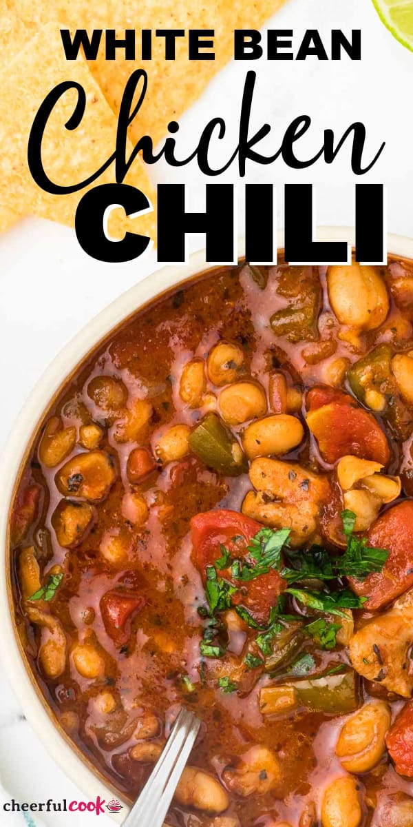 A rich and flavorful Chicken Chili recipe cooked using one pot and ready to serve in less than an hour! It’s the perfect dish to make for meal prepping! #cheerfulcook #chili #chickenchili #dinner #recipe via @cheerfulcook