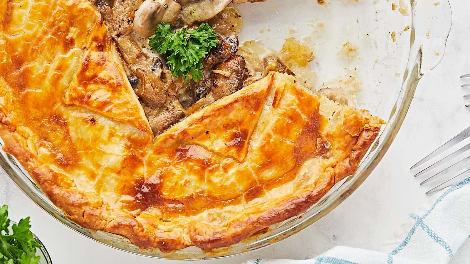 Mushroom Pie recipe by Cheerful Cook.